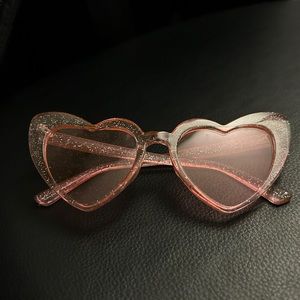 Pink Heart Sunglasses